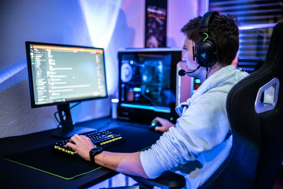 Game developer creating character animations with VideoFX motion control